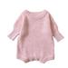 JDEFEG Little Toddler Girl Clothes Toddler Girls Long Sleeve Colourful Kintted Sweater Romper Bodysuit for Babys Clothes Girls 18 Months Shirts Cotton Blend Pink 70