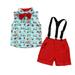 Toddler Kids Baby Boys Outfit Shirt + Shorts Pants Gentleman Party Suit