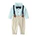 Bowtie Gentleman 2PCS Tops Toddler Set Suspender Baby Pants T-Shirt Boys Kids Boys Outfits&Set