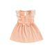 hirigin Baby Girl Dress Sleeveless Crew Neck Lace Patchwork Bowknot Summer A-line Dress