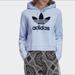 Adidas Tops | Adidas Cropped Periwinkle Hoodie Women’s Size Xs | Color: Black/Blue/Red | Size: Xs