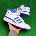 Adidas Shoes | Adidas Originals Forum Mid Mens Casual Shoes White Blue Fy4976 New Size 8.5 | Color: Blue/White | Size: 8.5