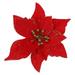 Brand Clearance!!1pcs Glitter Artificial Christmas Flowers Fake Flowers Christmas Tree Ornaments Gold Silver Edge Artificial Flowers for Home Party Decorations