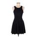 Brandy Melville Casual Dress - A-Line Scoop Neck Sleeveless: Black Print Dresses