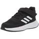 adidas Unisex-Child Duramo 10 Running Shoe, Black/White/Black (Elastic), 3 Little Kid