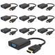 HDMI to VGA, 1080P Compatible HDMI to VGA Adapter for Computer, Laptop, PC, Monitor, HDTV, Digital to Analog Converter Cable for Xbox 360, PS3, TV Box to Projector Displayer. (10PCS)