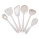 6 Pcs Silicone Kitchen Utensils Set, Silicone Cooking Utensils, Heat Resistant Kitchen Cooking Utensils Set,High Heat Resistant to 480°F, Hygienic One Piece Design, (White)