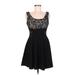 Ruby Rox Casual Dress - Mini Scoop Neck Sleeveless: Black Dresses - Women's Size 6