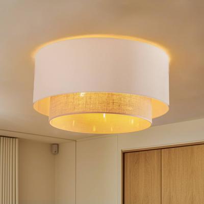 Deckenlampe Boho Duolla, dimmbar, creme / amber, für Schlafzimmer, Textil / Stoff / Seide, Deckenlampe Image