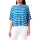 TOM TAILOR Damen T-Shirt mit Allover-Print 1031209, 30002 - Blue Tiedye Horizontal Stripe, XS