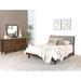 Christo Walnut Brown and Grey 3-piece Upholstered Bedroom Set