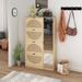 Natural Rattan 2-Drawer/3-Drawer/4-Drawer Shoe Cabinet Double Layer Shoe Rack