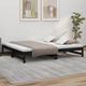 vidaXL Pull-out Day Bed Black 2x(75x190) cm Solid Wood Pine