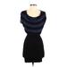 Express Casual Dress - Bodycon Cowl Neck Short sleeves: Black Print Dresses - Women's Size X-Small