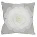K-Cliffs 17 3D Flower Square Decorative Throw Pillow Case Home Decor Grey