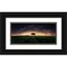 Ferrero Ivan 14x9 Black Ornate Wood Framed with Double Matting Museum Art Print Titled - Milky Way Over Lonely Tree