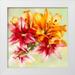 Art Atelier Alliance 12x12 White Modern Wood Framed Museum Art Print Titled - Bursting Lillies 1