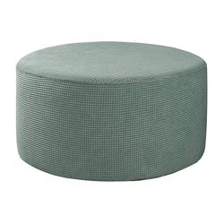 Ottoman Slipcovers Round Ottoman Footstool Cover Removable Green