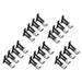 20 Pack Single Curtain Rod Brackets for Drapery Rod Aluminum Heavy Duty Curtain Rod Holders (Black)