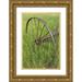 Grall Don 17x24 Gold Ornate Wood Framed with Double Matting Museum Art Print Titled - Idaho Abandoned farm equipment