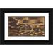 Anon Ellen 14x9 Black Ornate Wood Framed with Double Matting Museum Art Print Titled - China Badain Jaran Desert Desert patterns