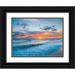 Miller Anna 14x12 Black Ornate Wood Framed with Double Matting Museum Art Print Titled - Sunset on Sanibel Island-Florida-USA