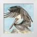 Stellar Design Studio 26x26 White Modern Wood Framed Museum Art Print Titled - Soft Brown Pelican II