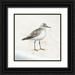 Sheppard Lucca 26x26 Black Ornate Wood Framed with Double Matting Museum Art Print Titled - Sandpiper on the Beach I