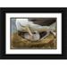 Illg Cathy and Gordon 18x13 Black Ornate Wood Framed with Double Matting Museum Art Print Titled - Saunders Island Black-browed albatross and chick