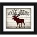Kimberly Allen 32x26 Black Ornate Wood Framed with Double Matting Museum Art Print Titled - Moose Landing