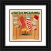 Popp Grace 15x15 Black Ornate Wood Framed with Double Matting Museum Art Print Titled - Christmas Stockings II