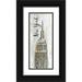 Dundon Caitlin 12x24 Black Ornate Wood Framed with Double Matting Museum Art Print Titled - Around the World Panel IV