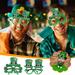 FFENYAN Gift St. Patrick s Day Decoration Glasses Creative Irish Festival Green Hat Glasses Gift Ornament