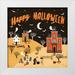 Marshall Laura 12x12 White Modern Wood Framed Museum Art Print Titled - Spooky Village IV Happy Halloween