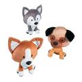 9IN BIG HEAD DOG PLUSH ASST - Toys - 3 Pieces