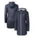 Women's Cutter & Buck Heather Navy Montana State Bobcats Rainier Primaloft Eco Hooded Long Coat