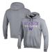 Men's Champion Gray Washington Huskies Soccer Stack Logo Powerblend Pullover Hoodie