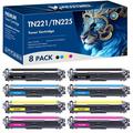 MICOTONER 8-Pack Compatible Toner Cartridge for Brother TN-221 TN-225 TN-221BK TN-225C TN-225M TN-225Y HL-3140CW 3150CDW 3170CDW MFC-9140CDN 9330CDW DCP-9020CDW(2*Black 2*Cyan 2*Magenta 2*Yellow)