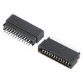 Card Edge Connector Black Socket Straight Connection 24 Pin 2.54mm Pitch for PCB Circuit Board Game Console Pack of 2