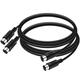 2-Pack 5-Pin DIN MIDI Cable 3-Feet Male to Male 5-Pin MIDI Cable for MIDI Keyboard Keyboard Synth Rack Synth Rack Synth