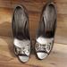 Gucci Shoes | Gucci Python Leather Shoes | Color: Silver | Size: 7.5