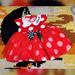 Disney Dresses | Disney Baby, Minnie Mouse, Onesie Dress!! | Color: Red/White | Size: 6-9mb