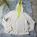 Adidas Sweaters | Adidas Mens Beige Neon Green Hoodie Sweater | Color: Cream/Green | Size: M