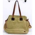 Dooney & Bourke Bags | Dooney & Bourke Victoria Nylon Tote Olive Tan 12" X 17" Bag Large Purse Pink Lin | Color: Green/Tan | Size: Large