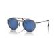 Ray-Ban Round II Titanium Sunglasses Silver Frame Grey Mirror Blue Lens 53 RB8237-3139O4-53