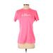 Under Armour Active T-Shirt: Pink Solid Activewear - Women's Size Small