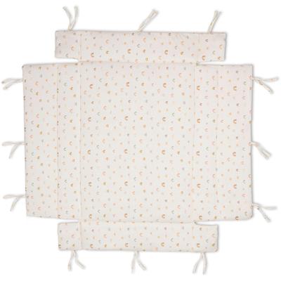 Laufgittereinlage FILLIKID "Jersey, Rainbow beige", beige (rainbow beige), Obermaterial: 100% Baumwolle. Füllung: 100% Polyester, Bettnestchen Image