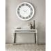 ACME Noralie Wall Clock, Mirrored & Faux Diamonds - Acme 97723