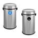 Alpine Industries Stainless Steel 17 Gallon Trash Can in Gray | 27.17 H x 16.54 W x 15.75 D in | Wayfair 470-65L-1-R-T