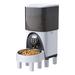 ESHOO Automatic Cat Feeders Plastic (affordable option)/Metal/Stainless Steel (easy to clean) in Gray | 10.5 H x 8.1 W x 5 D in | Wayfair